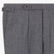 Pleated Flannel Trousers : Light Grey 