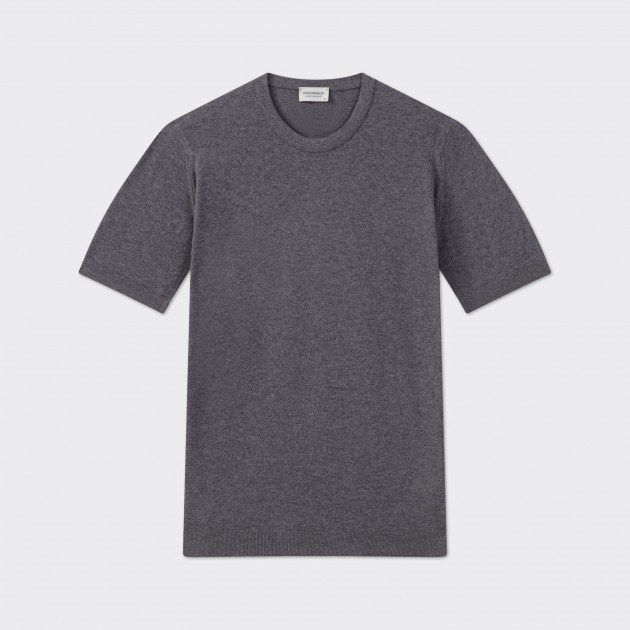T-shirt Coton Texturé : Gris