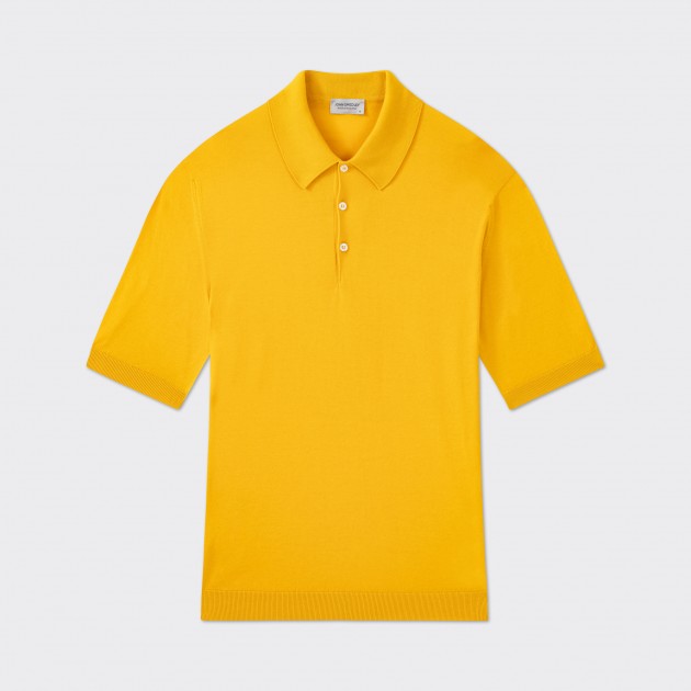 Short Sleeves Cotton Polo Shirt : Yellow