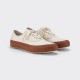 "Oxford" Shoe : Ecru/Brick