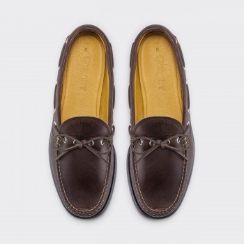 Chaussures Canoë en Cuir Horween : Marron