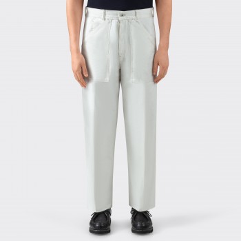 Pantalon “PAUL” Selvedge de Coton : Blanc