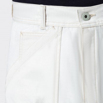 “Paul” Canvas Trousers : White  