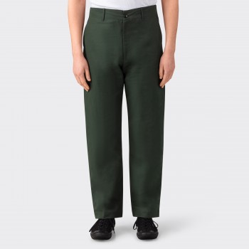 Cotton linen Gabardine "Fox P" Trousers : Olive