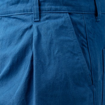 "Page" Cotton Denim Short : Woad Blue