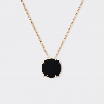 Chaîne avec Pendentif Onyx : Or Jaune