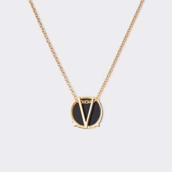 Chaîne avec Pendentif Onyx : Or Jaune