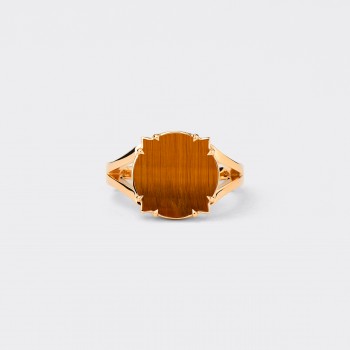Bague Oeil de Tigre : Or Jaune