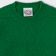Pull Col Rond Laine Peignée : Vert Irlandais