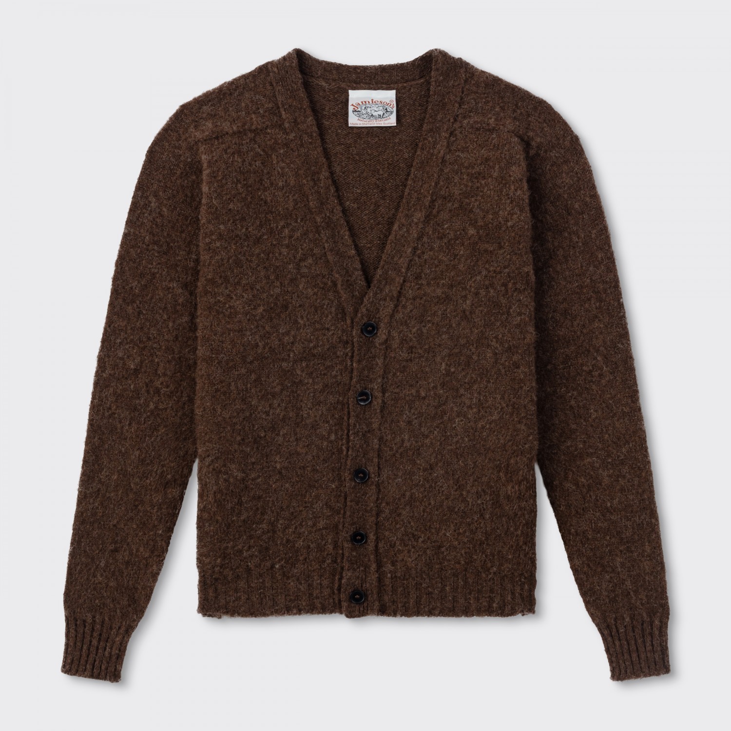Only for BEIGE Brushed Wool Cardigan Natural Brown