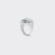 Stud Cushion Signet : 925 Silver/925 Silver