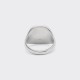 Mini Cushion Hammered Signet : 925 Silver/18ct Yellow Gold