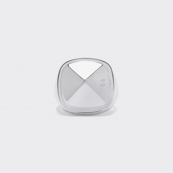 Chevalière Coussin Clou : Argent 925/Argent 925