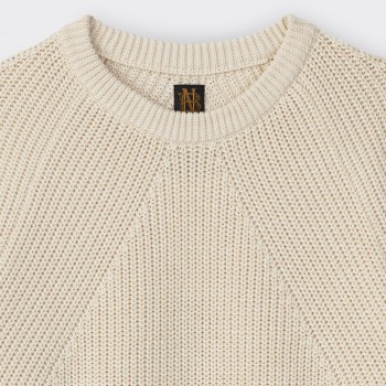 Cotton "Signature" Crewneck Sweater : Ivory