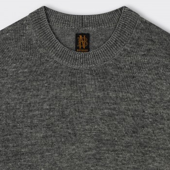 T-shirt en Lin Lavé : Gris Chiné