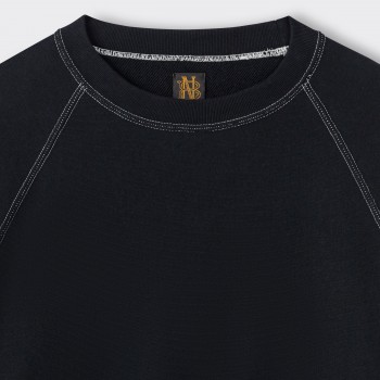 Sweatshirt Col Rond "Jumberca" : Noir