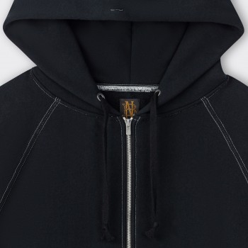 Sweatshirt Zippé à Capuche "Jumberca" : Noir