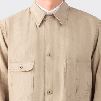 Veste « JACKSON » en Lin et Coton : Beige