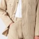 “JACKSON”  Linen & Cotton Jacket : Beige