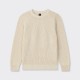 Batoner : Pull Col Rond "Signature" en Coton : Ivoire