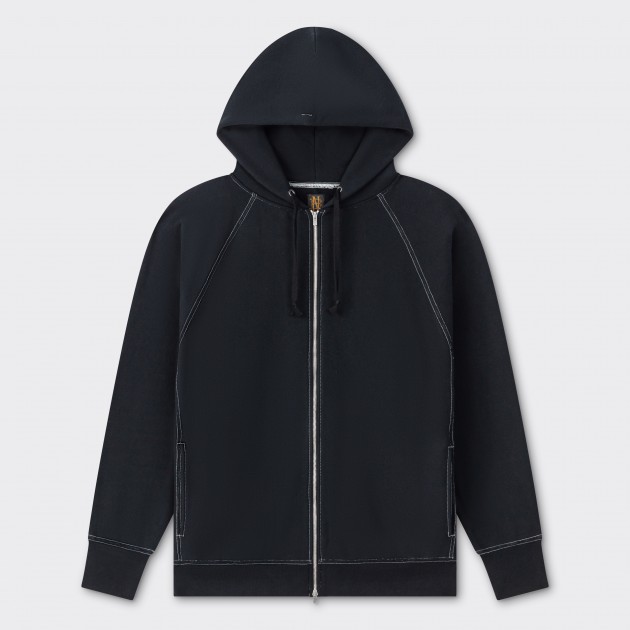 Sweatshirt Zippé à Capuche "Jumberca" : Noir