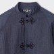 Veste Mandarin en Lin : Marine