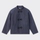 Veste Mandarin en Lin : Marine