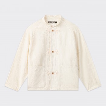 Haversack : Veste Mandarin en Lin : Écru