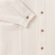 Band Collar Overshirt : Ecru