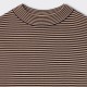 Stripes Mock Neck T-shirt : Brown/Beige