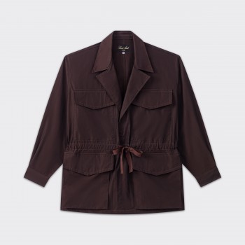 Veste « Smock » en Coton : Marron