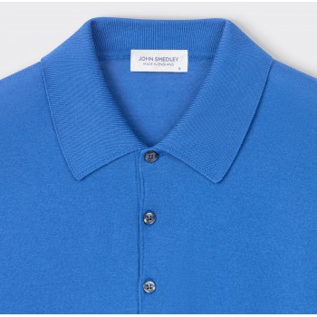 John Smedley : Polo Manches Courtes Coton : Bleu Roi