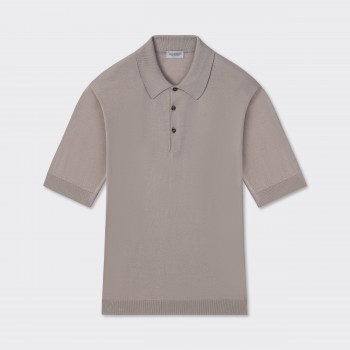 Polo Manches Courtes Coton : Greige
