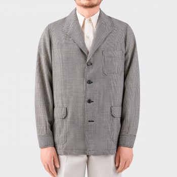 Puppytooth Fresco Teba Jacket : Greige/Black