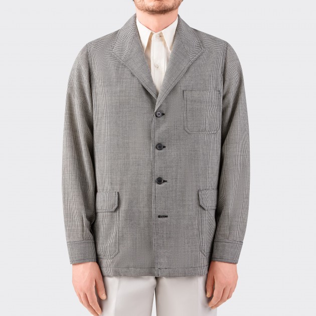 Puppytooth Fresco Teba Jacket : Greige/Black