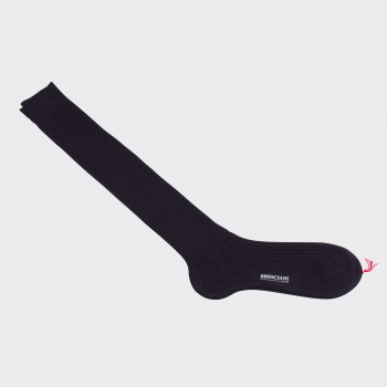 Chaussettes Mi-Bas Fil d'Ecosse Uni : Marine