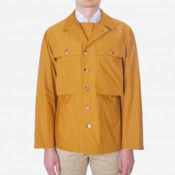 “VERNON” Twill Jersey Field Jacket : Saffron