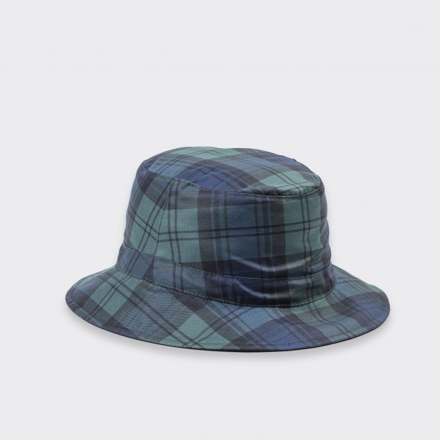Bob Réversible Imperméable : Tartan/Marine