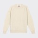 Pull Col Rond Laine : Ecru Naturel