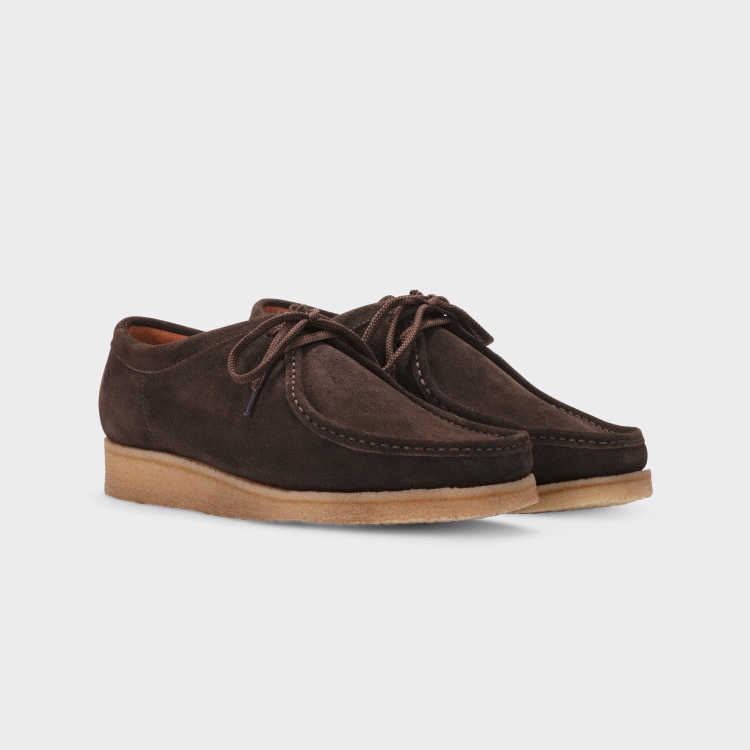 progressiv rustfri Vedhæft til Padmore & Barnes : Original “Wallabees” : Dark Brown