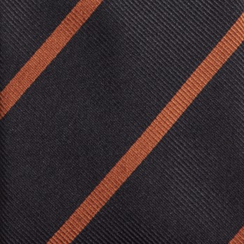 Cravate Rayures Club  : Marine/Orange