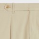 Pantalon à Pinces en Gabardine Texturée : Écru