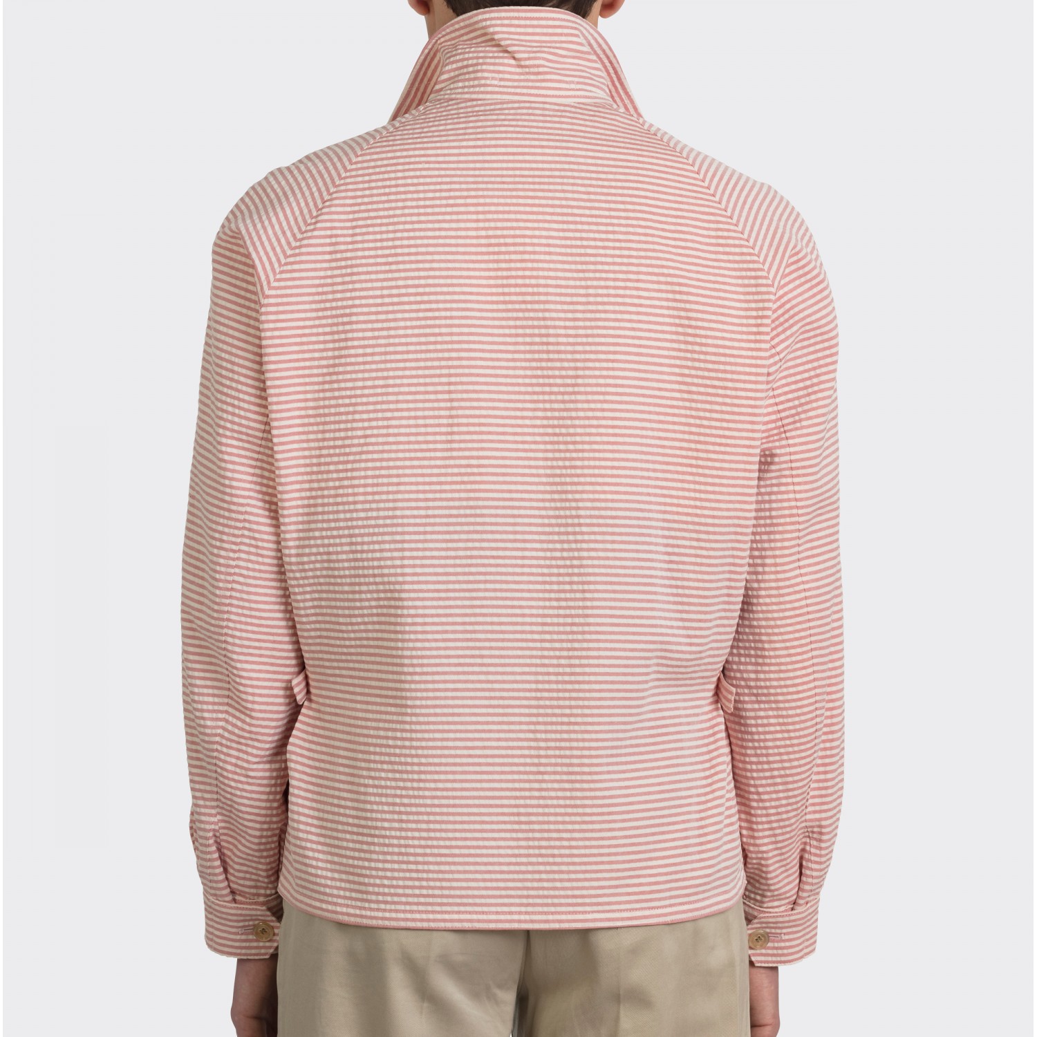 off white jacket pink