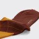 Chaussettes Courtes Argyle Coton : Marron/Jaune