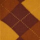 Chaussettes Courtes Argyle Coton : Marron/Jaune