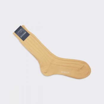 Chaussettes Courtes Coton: Jaune Pâle