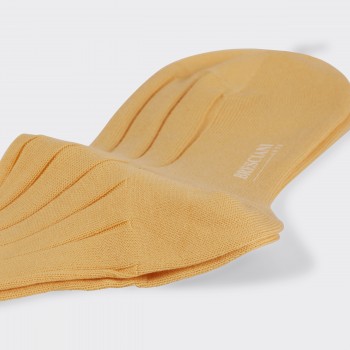 Chaussettes Courtes Coton: Jaune Pâle