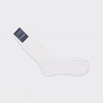 Coton Short Socks : White