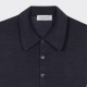 Merino Wool Long Sleeves Polo Shirt : Dark Grey