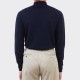 Merino Wool Long Sleeves Polo Shirt : Navy